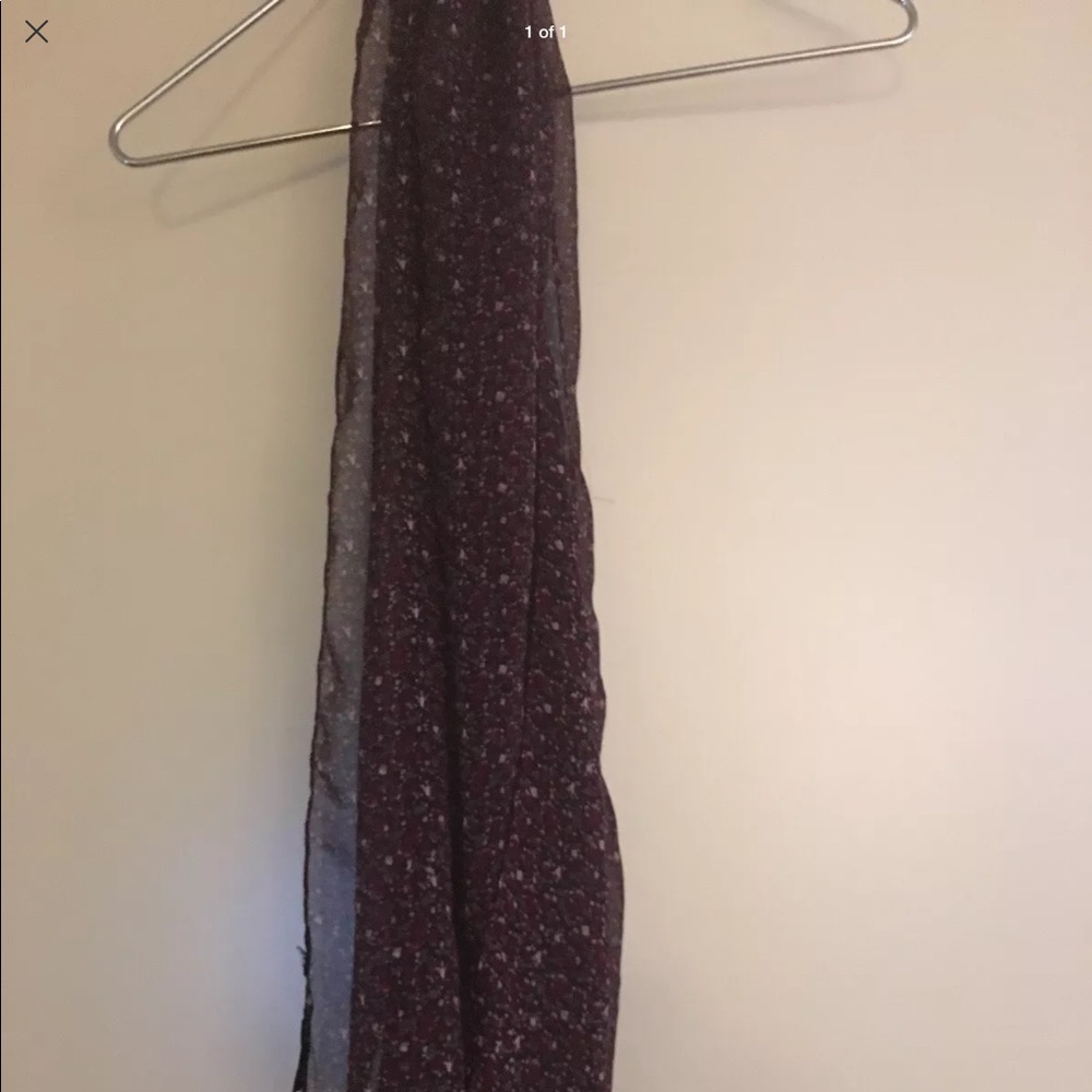 RACHELLE BURGUNDY TINY FLORSL SCARF